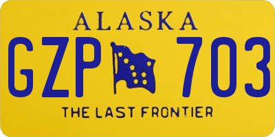 AK license plate GZP703