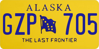 AK license plate GZP705