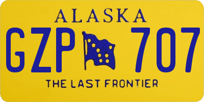 AK license plate GZP707