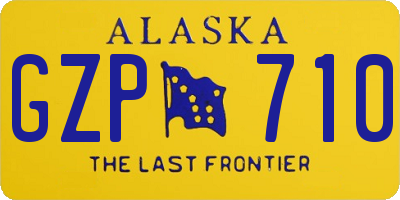 AK license plate GZP710