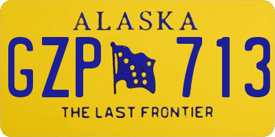 AK license plate GZP713