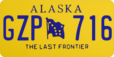 AK license plate GZP716