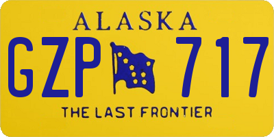AK license plate GZP717