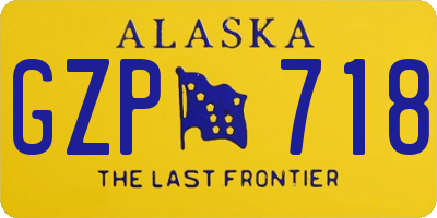 AK license plate GZP718