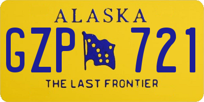 AK license plate GZP721