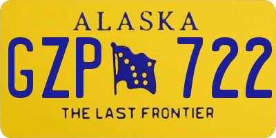 AK license plate GZP722