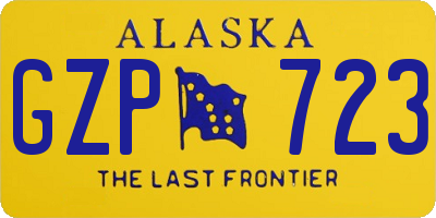 AK license plate GZP723