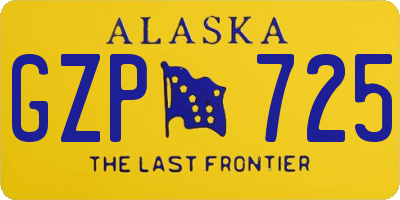 AK license plate GZP725
