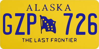 AK license plate GZP726