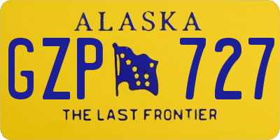 AK license plate GZP727