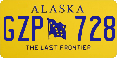 AK license plate GZP728