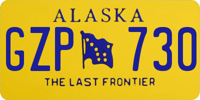 AK license plate GZP730