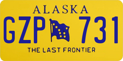 AK license plate GZP731