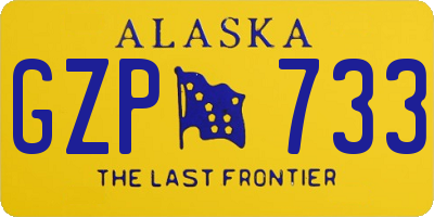 AK license plate GZP733