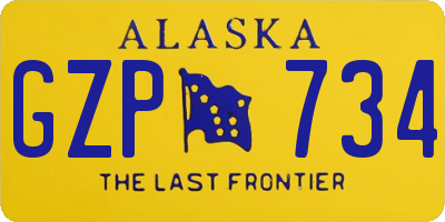 AK license plate GZP734