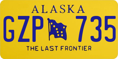 AK license plate GZP735