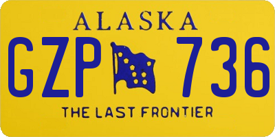 AK license plate GZP736