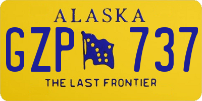 AK license plate GZP737