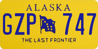 AK license plate GZP747