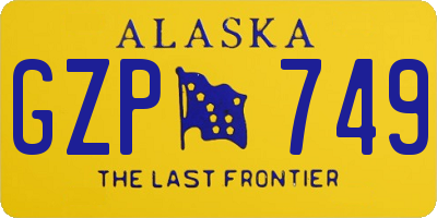 AK license plate GZP749