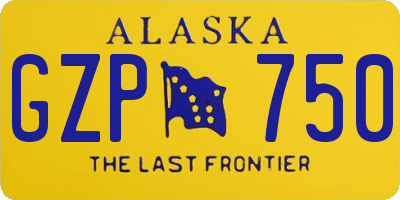 AK license plate GZP750