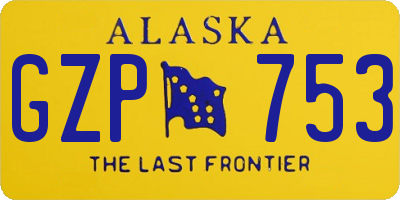 AK license plate GZP753