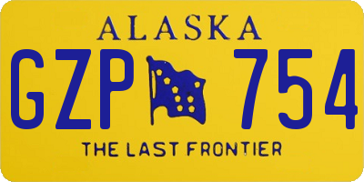 AK license plate GZP754