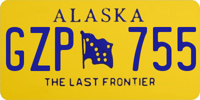 AK license plate GZP755