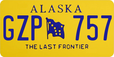 AK license plate GZP757
