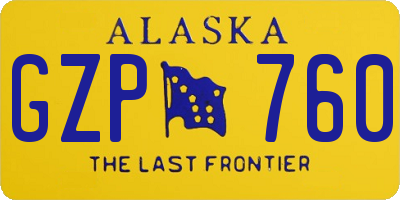 AK license plate GZP760