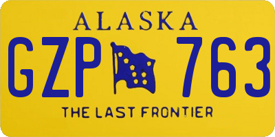 AK license plate GZP763