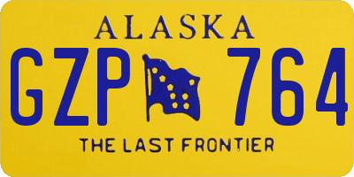 AK license plate GZP764