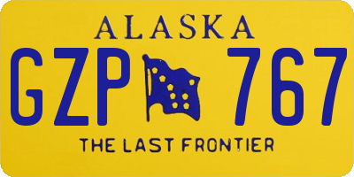 AK license plate GZP767
