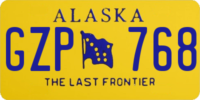 AK license plate GZP768