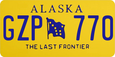AK license plate GZP770