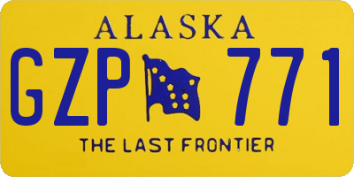 AK license plate GZP771