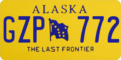 AK license plate GZP772