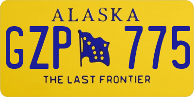 AK license plate GZP775