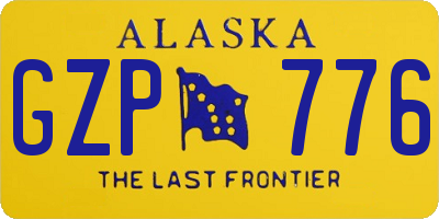 AK license plate GZP776