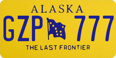 AK license plate GZP777