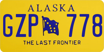 AK license plate GZP778