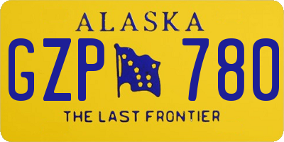 AK license plate GZP780