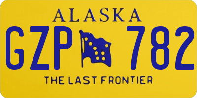 AK license plate GZP782