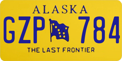 AK license plate GZP784