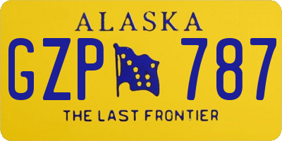 AK license plate GZP787