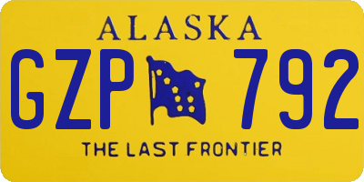 AK license plate GZP792