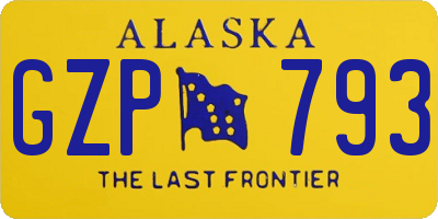 AK license plate GZP793