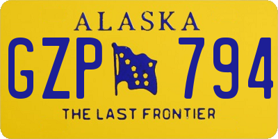AK license plate GZP794