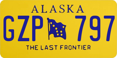 AK license plate GZP797