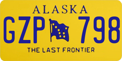 AK license plate GZP798